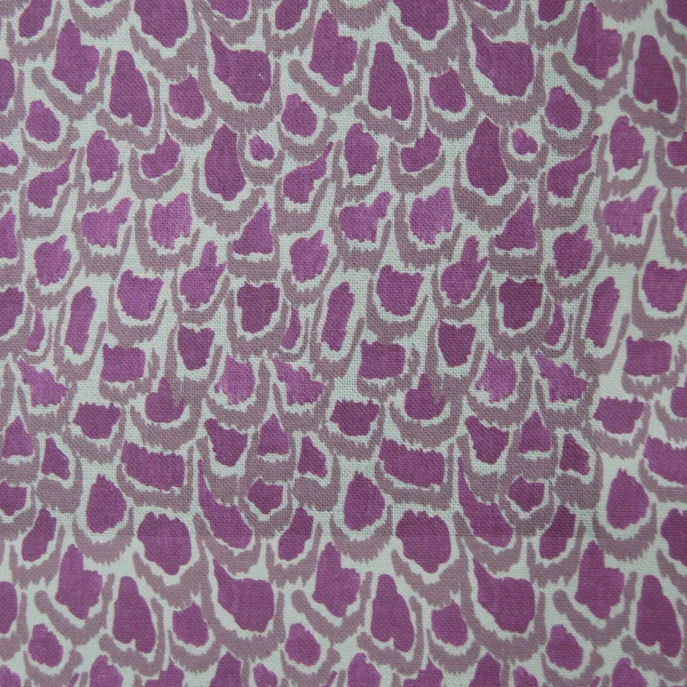 Nada Printed Linen Fabric (By The Metre) Plum