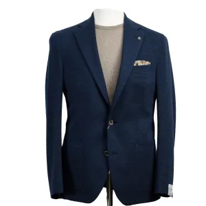 Navy Blue Hartford Contemporary Fit Wool Silk Sport Jacket - Jack Victor