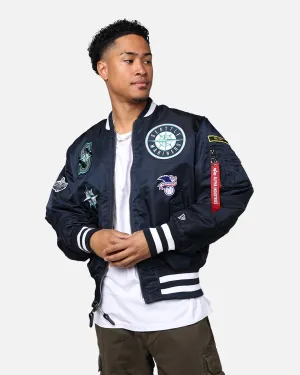 New Era X Alpha Series X MLB Seattle Mariners MA-1 Bomber Jacket Navy