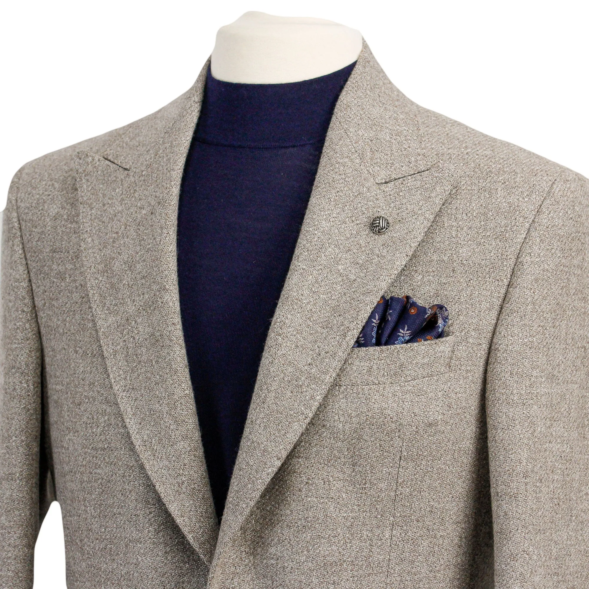 Oatmeal Morgan Contemporary Fit Wool & Silk Sport Coat - Jack Victor