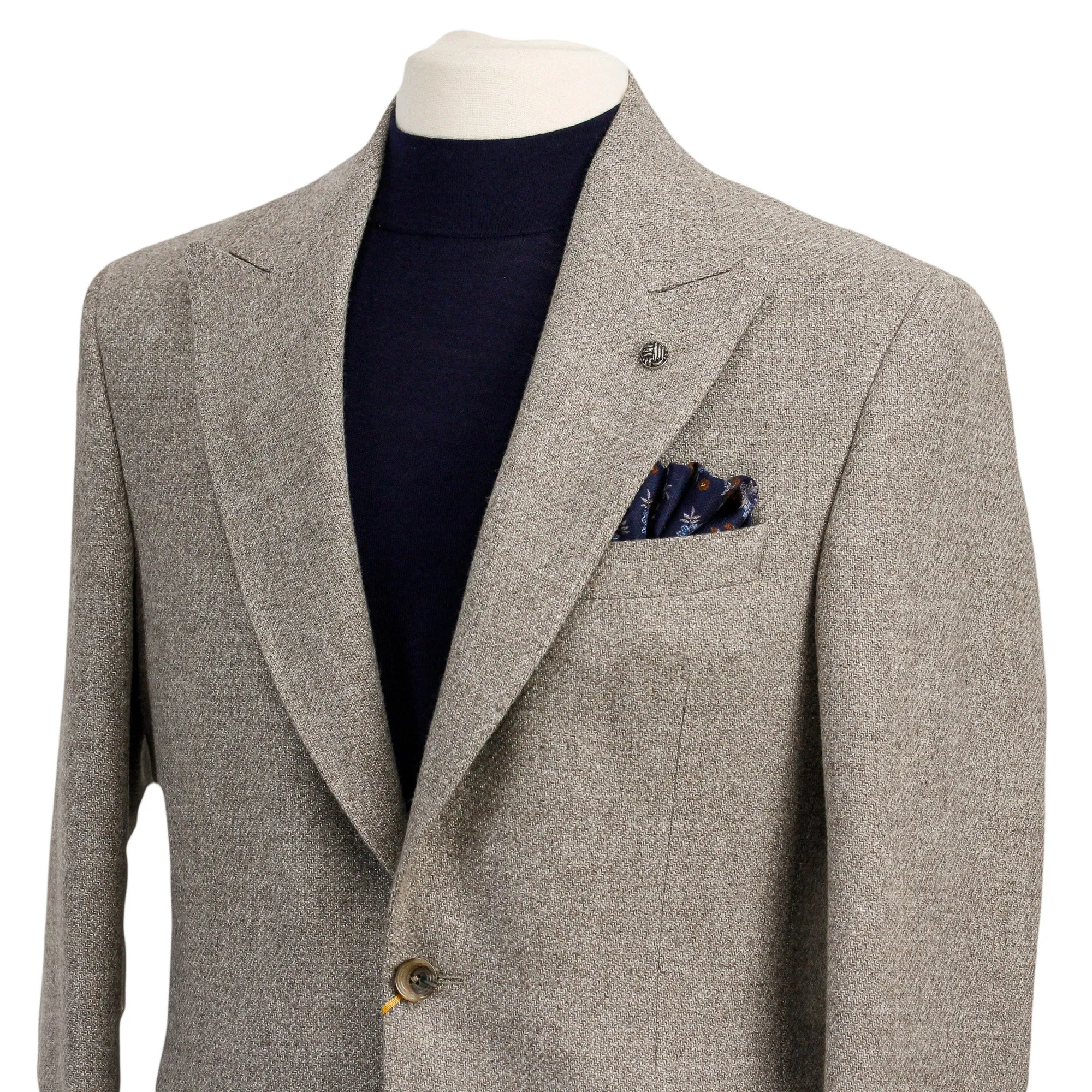 Oatmeal Morgan Contemporary Fit Wool & Silk Sport Coat - Jack Victor