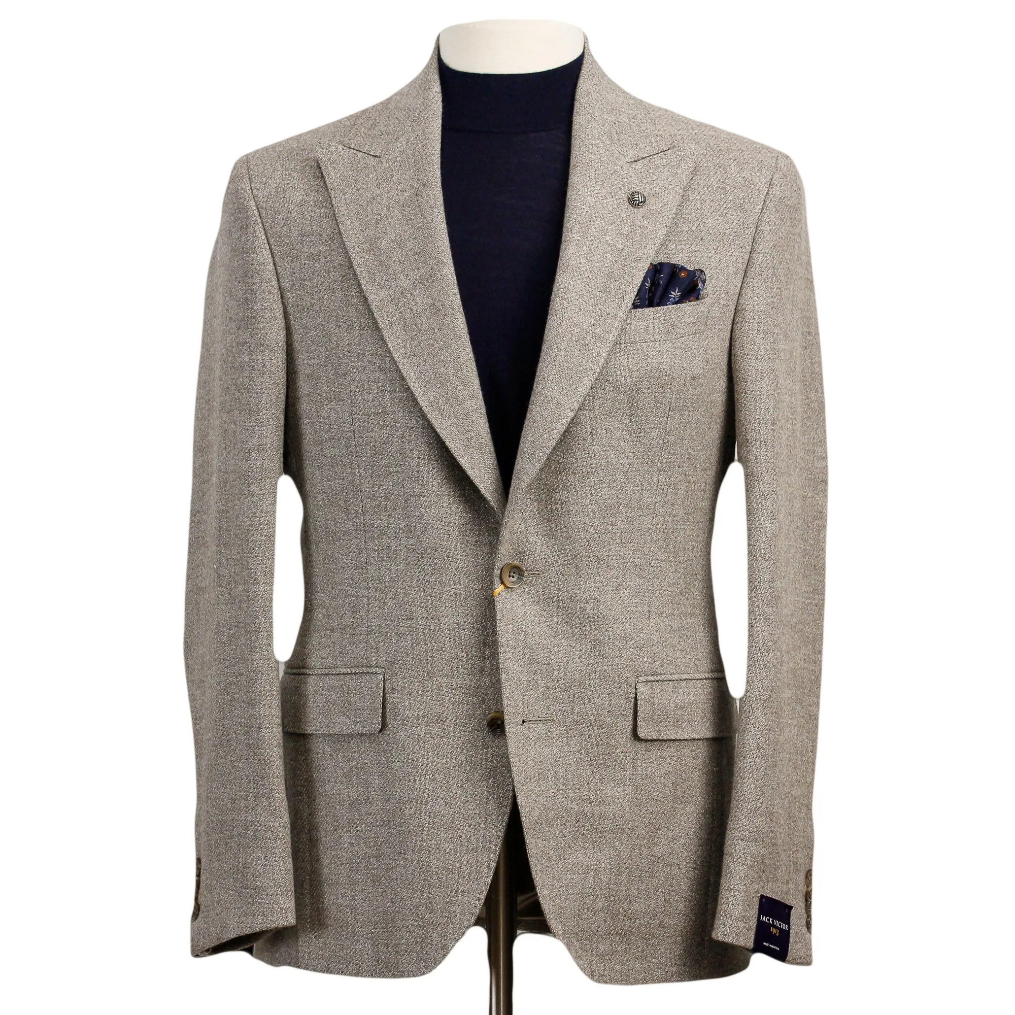 Oatmeal Morgan Contemporary Fit Wool & Silk Sport Coat - Jack Victor