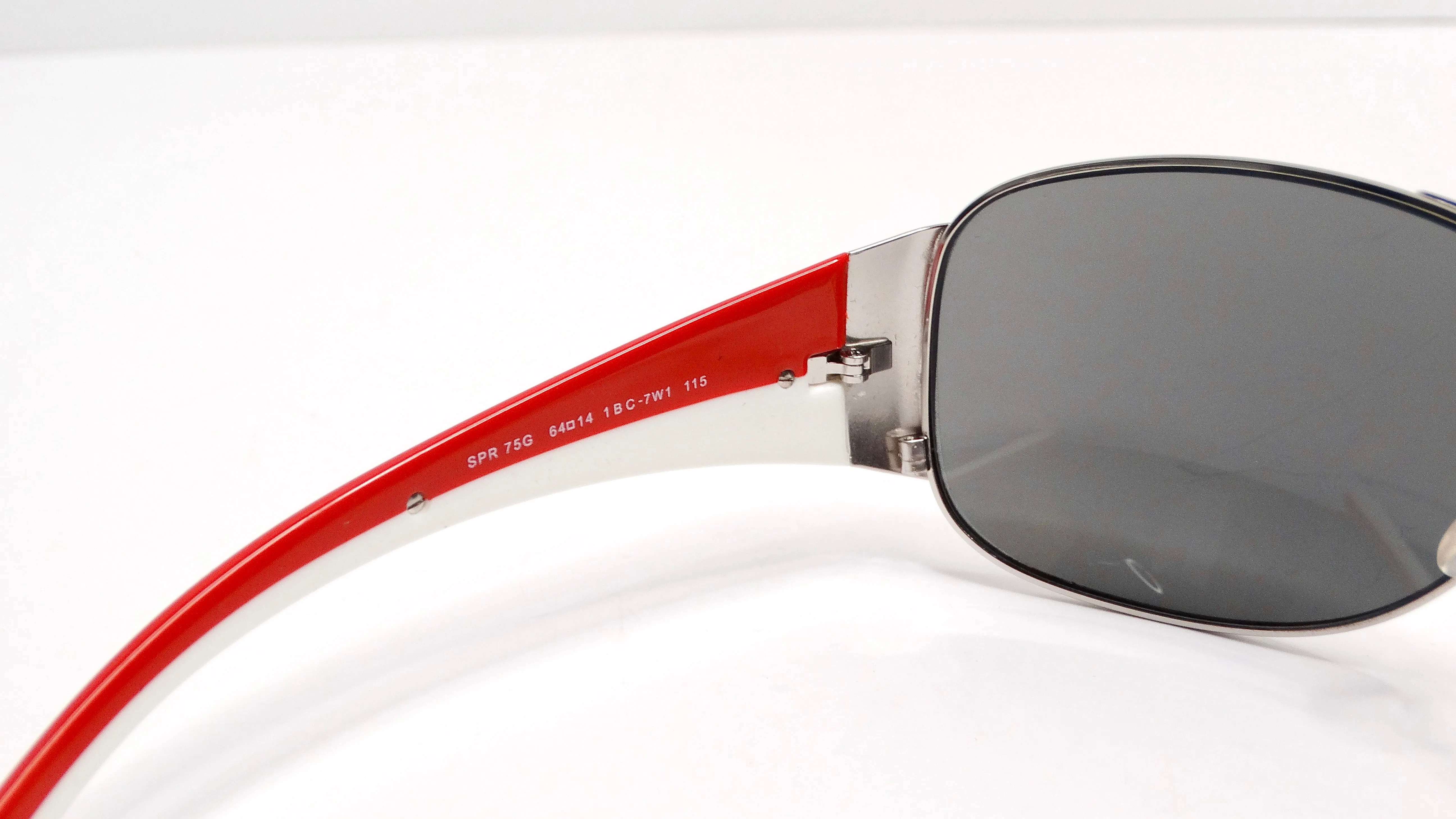 Prada Y2K Sport Aviator Mirrored Red & White Sunglasses