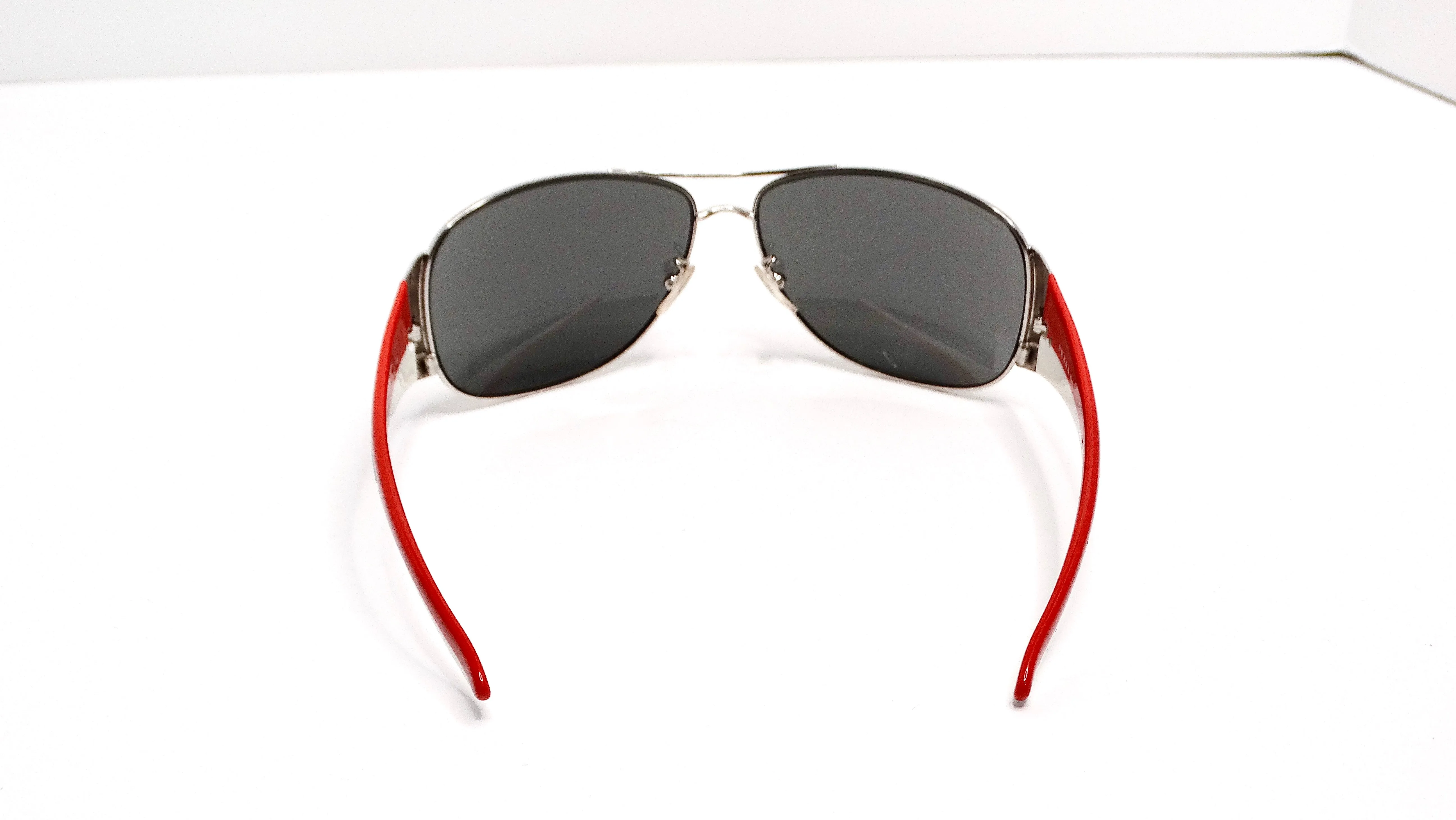 Prada Y2K Sport Aviator Mirrored Red & White Sunglasses