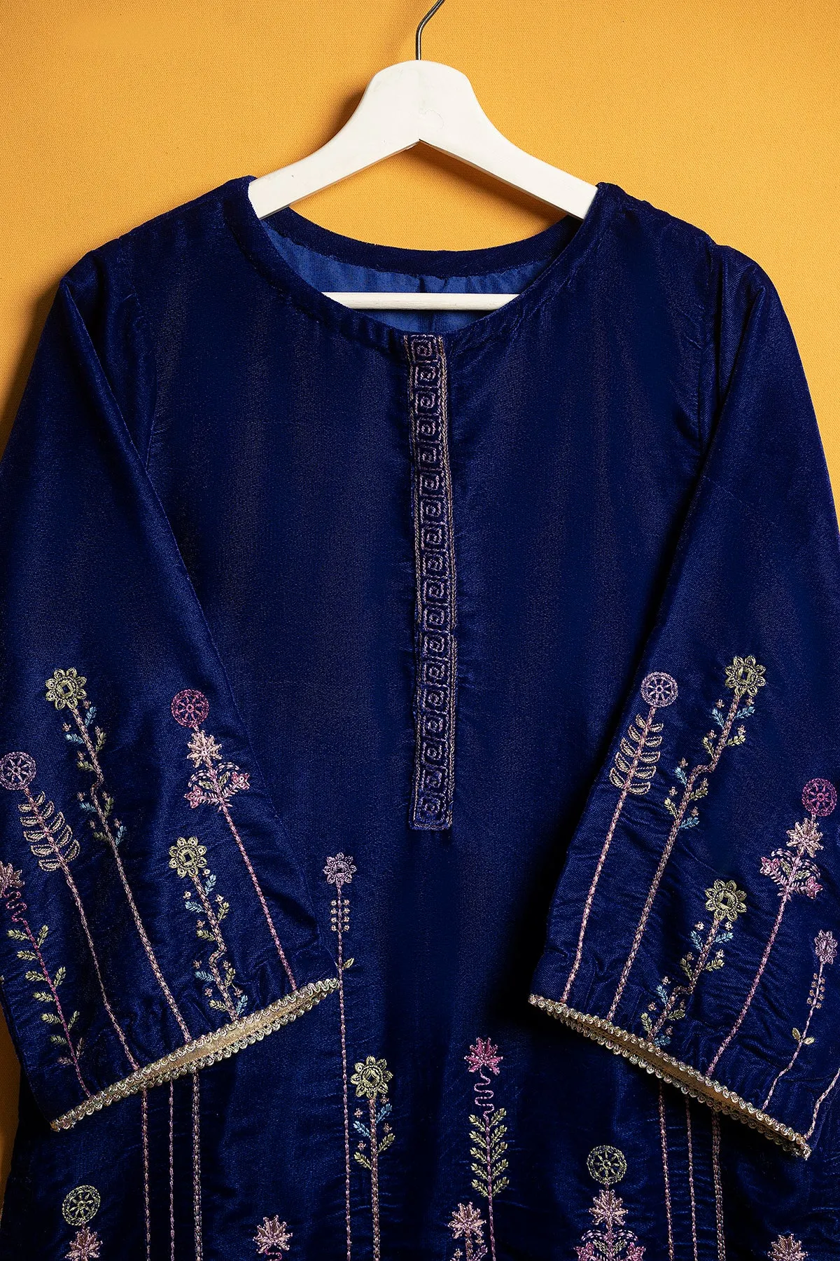 "LOKINA" Embroidered Velvet Shirt