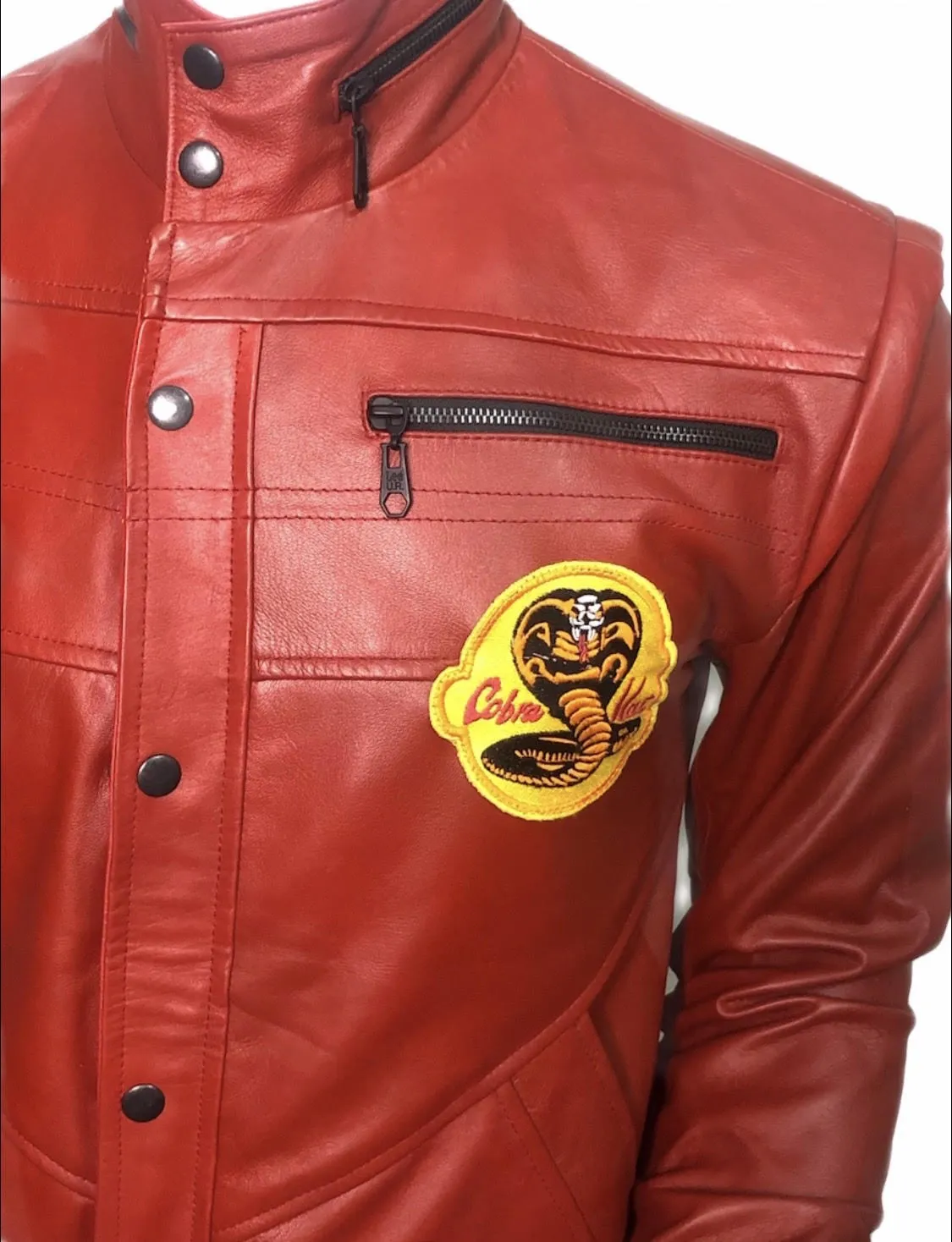 Red Cobra Distressed Leather Jacket