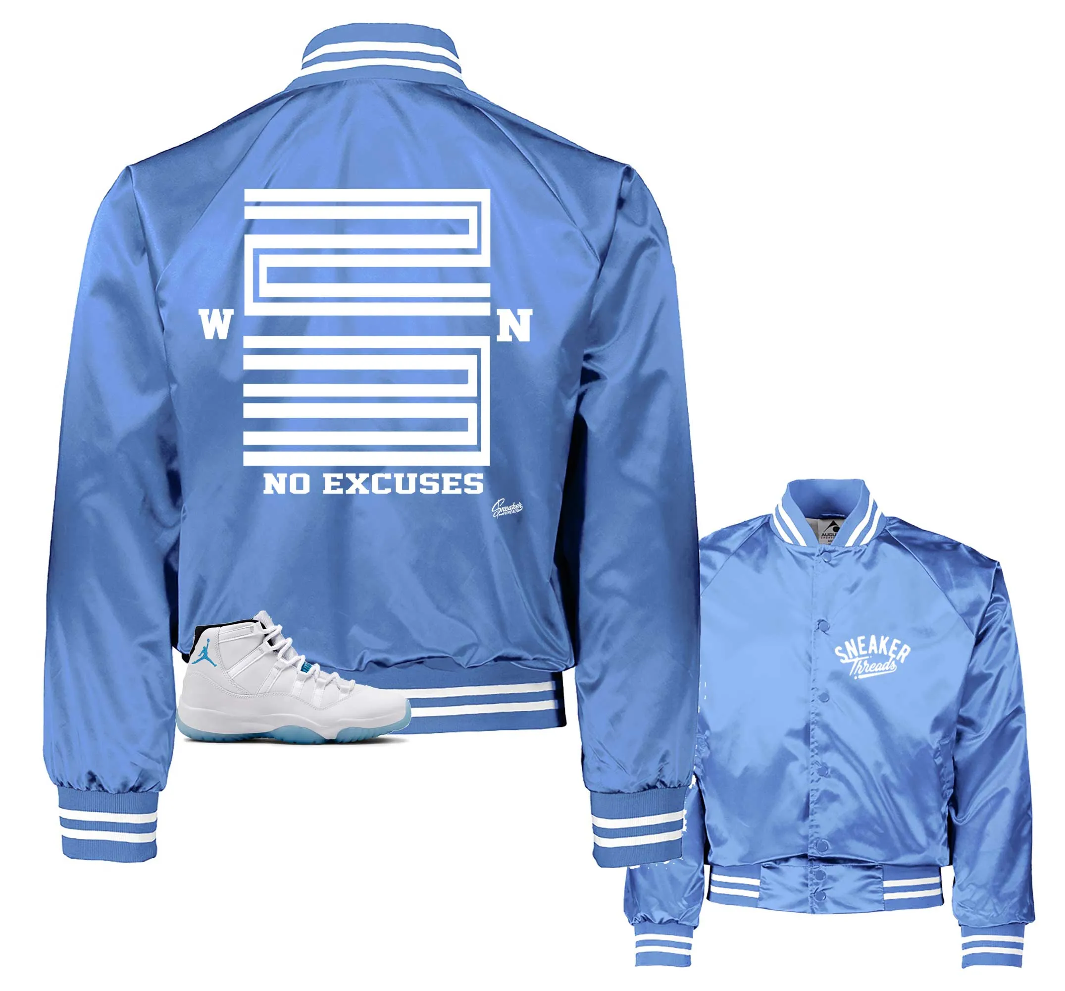 Retro 11 Legend Blue WIN 23 Satin Jacket