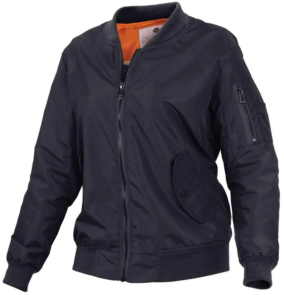 Rothco Womens MA-1 Lightweight Nylon Flight Jacket