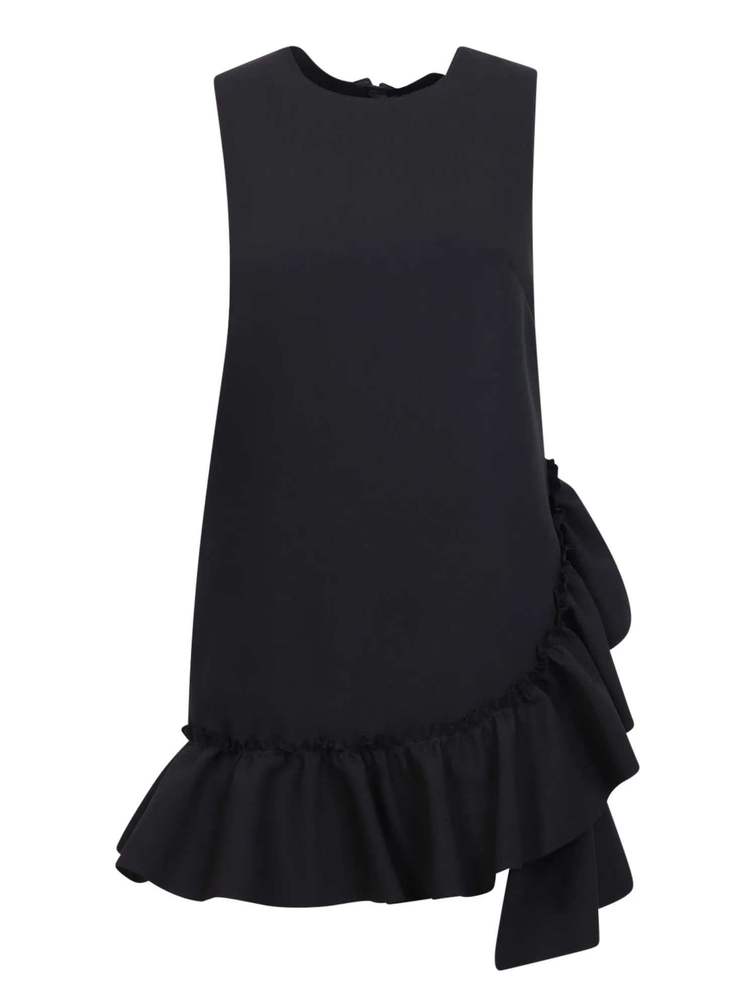 Ruffled black minidress