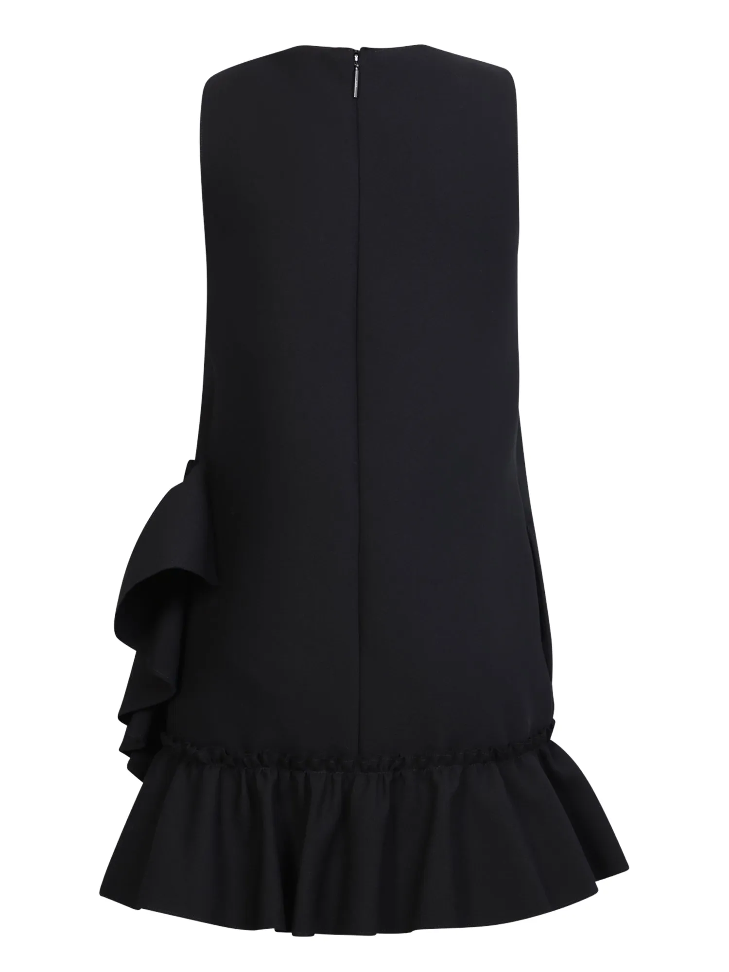 Ruffled black minidress