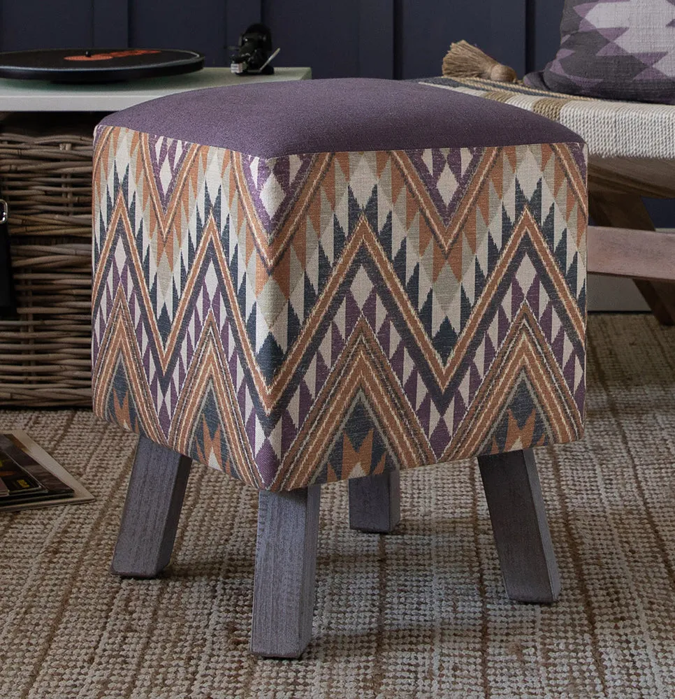 Sandoval Printed Toby Footstool Sierra