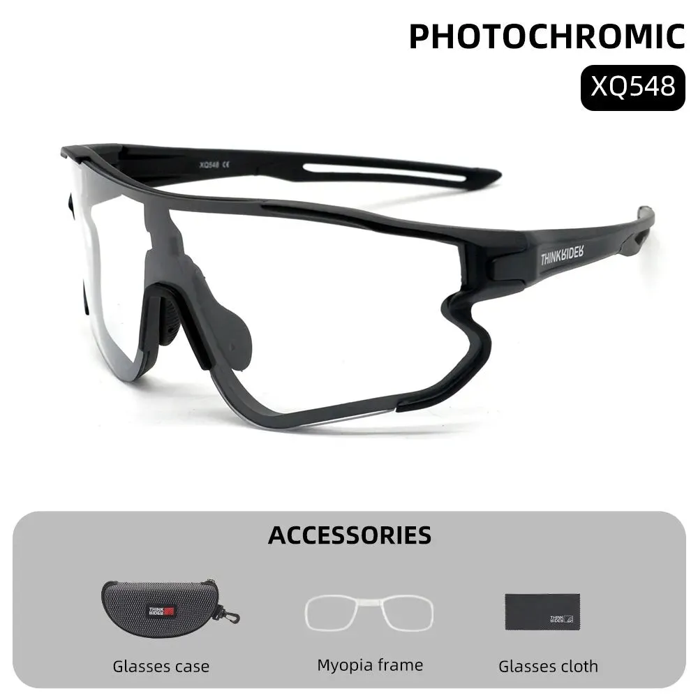 ThinkRider Photochromic Cycling Glasses Bike Bicycle Glasses Sports Men's Sunglasses MTB Road Cycling Eyewear Protection