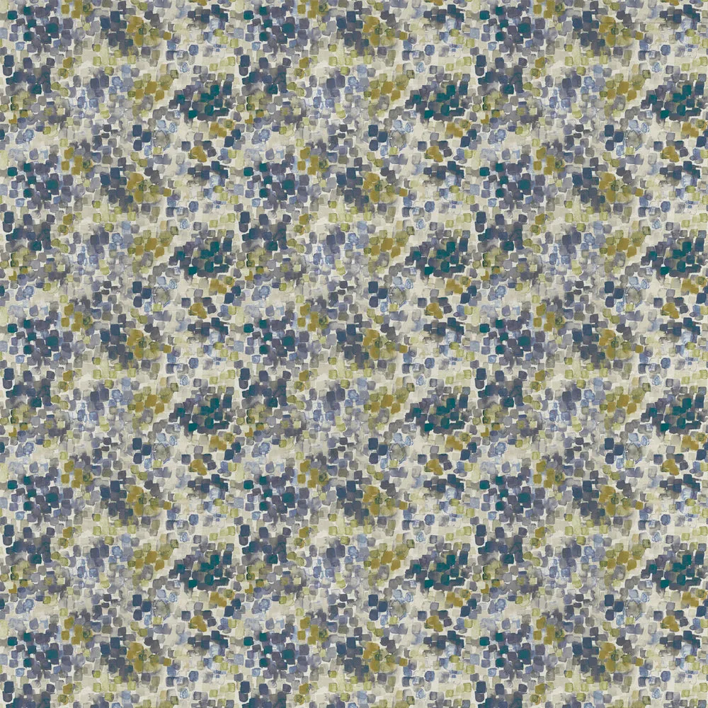 Vicente Printed Satin Fabric (By The Metre) Bluebell