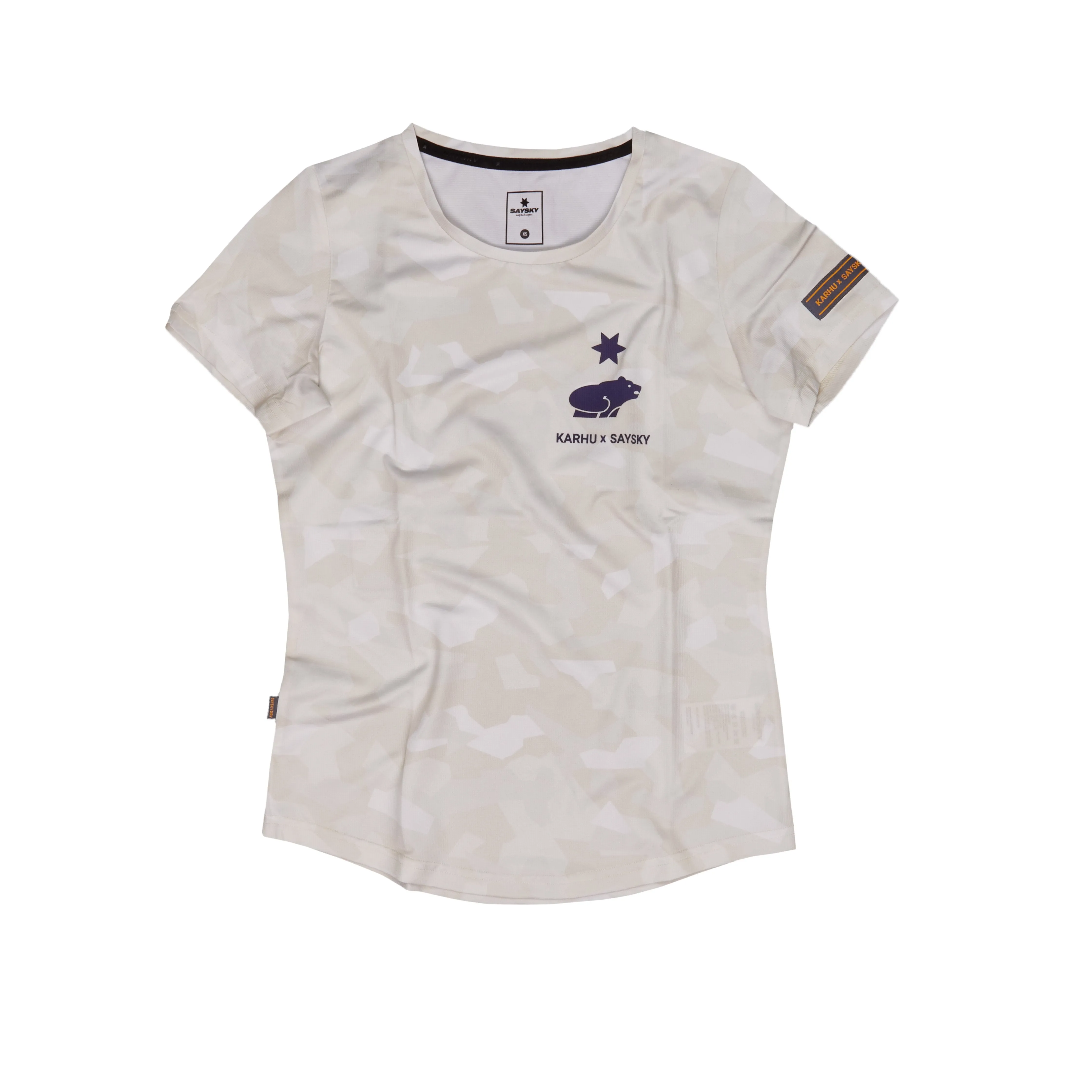 WOMEN’S KARHU X SAYSKY COMBAT T–SHIRT - WHITE SPLINTER CAMO